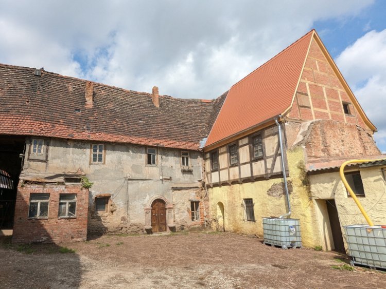 Das Ackerbürgergehöft Brauhausgasse 4–5 in Wettin. © Altstadtverein Wettin e. V., Frank Dobberstein.