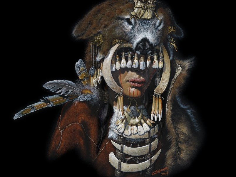 Künstlerische Rekonstruktion des Ornats der Schamanin von Bad Dürrenberg mit Federschmuck. © Landesamt für Denkmalpflege und Archäologie Sachsen-Anhalt, Karol Schauer.