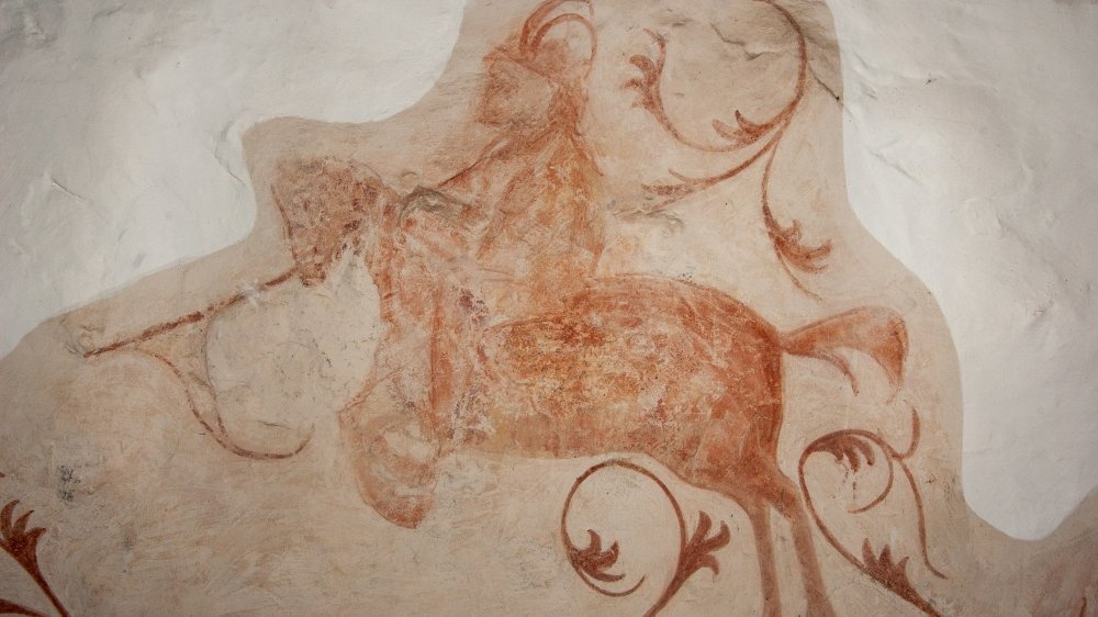 Fahrendorf, Dorfkirche, spätgotische Darstellung des hl. Georg. © Landesamt für Denkmalpflege und Archäologie Sachsen-Anhalt, Torsten Arnold.