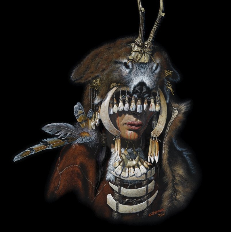 Künstlerische Rekonstruktion der Schamanin von Bad Dürrenberg, ungefähr 7000 vor Christus. © Landesamt für Denkmalpflege und Archäologie Sachsen-Anhalt, Karol Schauer.