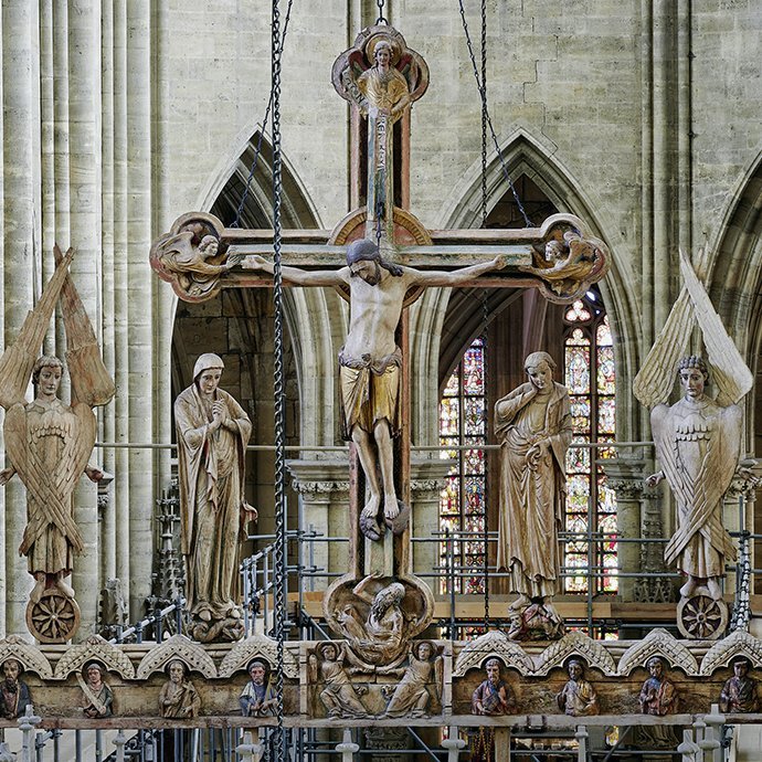 Triumphkreuzgruppe im Dom zu Halberstadt. © Kulturstiftung Sachsen-Anhalt, Foto: Bertram Kober, Punctum.
