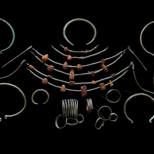 Der Hortfund von Domsen. © Landesamt für Denkmalpflege und Archäologie Sachsen-Anhalt, Thomas Puttkammer.