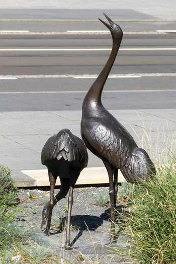 Martin Hadelich, Kraniche, Kavalierstraße. Zustand 2025. © Landesamt für Denkmalpflege und Archäologie Sachsen-Anhalt, Christoph Liepach.