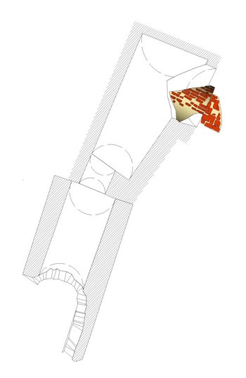 Abb. 4: Grundriss der Poterne. © Landesamt für Denkmalpflege und Archäologie Sachsen-Anhalt, S. Grosser.