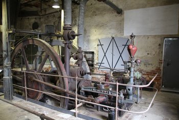 Die älteste Brikettpresse der Welt von 1873, Brikettfabrik Herrmannschacht Zeitz. © Landesamt für Denkmalpflege und Archäologie Sachsen-Anhalt.