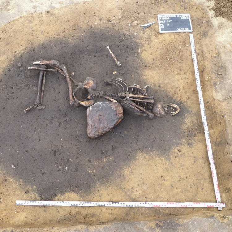 ›Irreguläre‹ Siedlungsbestattung der späten Bronzezeit. © Landesamt für Denkmalpflege und Archäologie Sachsen-Anhalt, Juliane Huthmann.