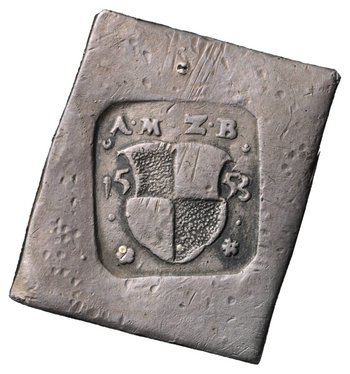 Abbildung 1: Avers der Talerklippe aus dem Jahre 1553 (Vorderseite). Von Schrötter 1929, 785a.