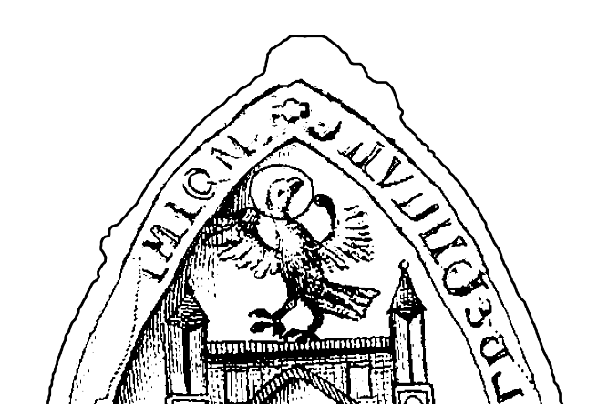Abbildung 3: Siegel des Kaltenborner Propstes Johannes um 1513. © nach Buder 1755, Tafel 6, Bearbeitung: Klaus Pockrandt (Halle [Saale]).