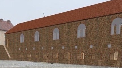 Screenshot aus der AR-Anwendung, der einen Teil des Stendaler Kaufhauses zeigt. © GEO-METRIK-Ingenieurgesellschaft mbH Stendal.