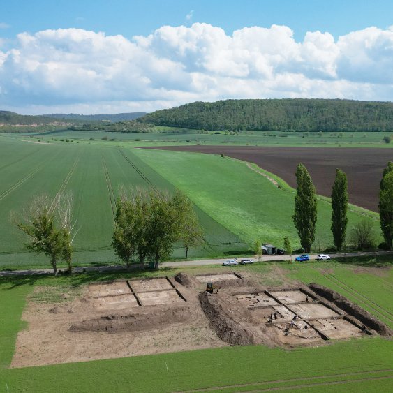 Fundplatz Memleben-Nord mit Blick nach Osten. © Landesamt für Denkmalpflege und Archäologie Sachsen-Anhalt, Robert Prust.