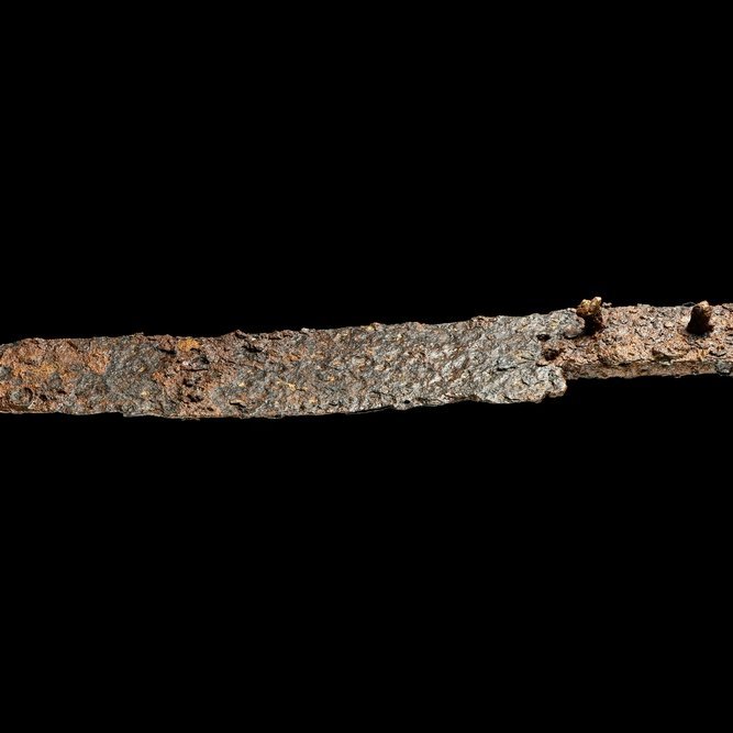 Mittelalterliches Hiebmesser, eine sogenannte Bauernwehr, aus Kloster Himmelpforte. © Landesamt für Denkmalpflege und Archäologie Sachsen-Anhalt, Juraj Lipták.