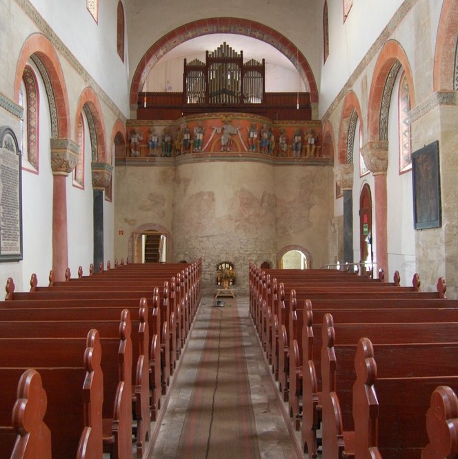 Gröningen. St. Vitus. Blick in den Innenraum. © Landesamt für Denkmalpflege und Archäologie Sachsen-Anhalt, Torsten Arnold.