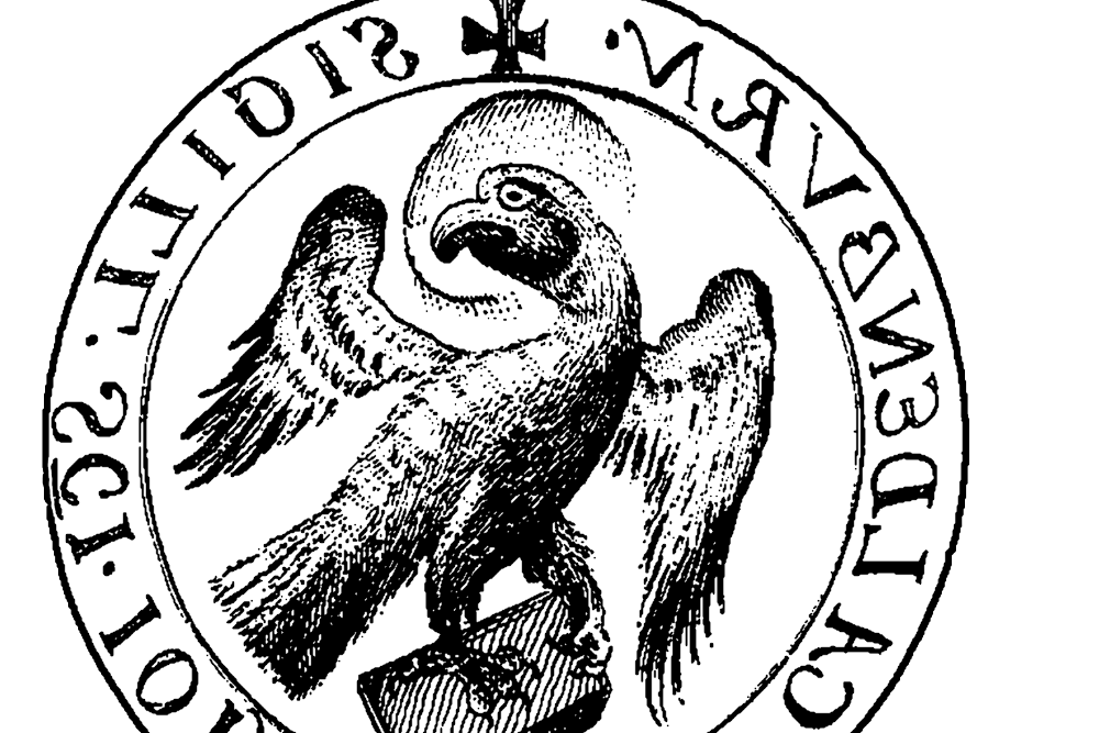 Abbildung 5: Kaltenborner Konventssiegel. © nach Buder 1755, Tafel 6, Bearbeitung: Klaus Pockrandt (Halle [Saale]).