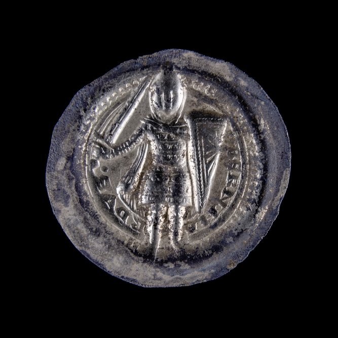 Unter den Funden aus dem klosterzeitlichen Friedhof war dieser Brakteat Herzog Bernhards von Sachsen-Wittenberg, 1183 bis 1212. © Landesamt für Denkmalpflege und Archäologie Sachsen-Anhalt, Klaus Bentele.